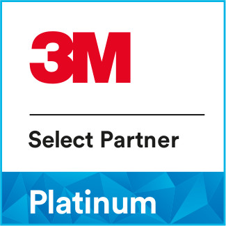 3M Select Partner Platinum badge on a white background