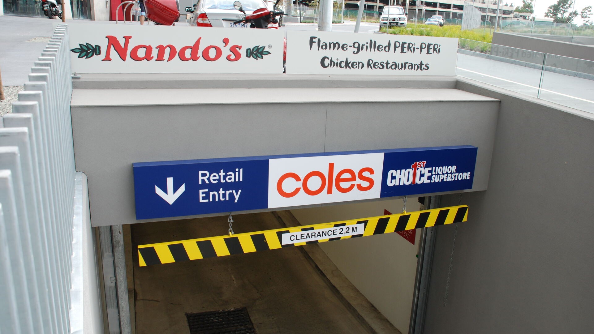 Shopping centre carpark signs