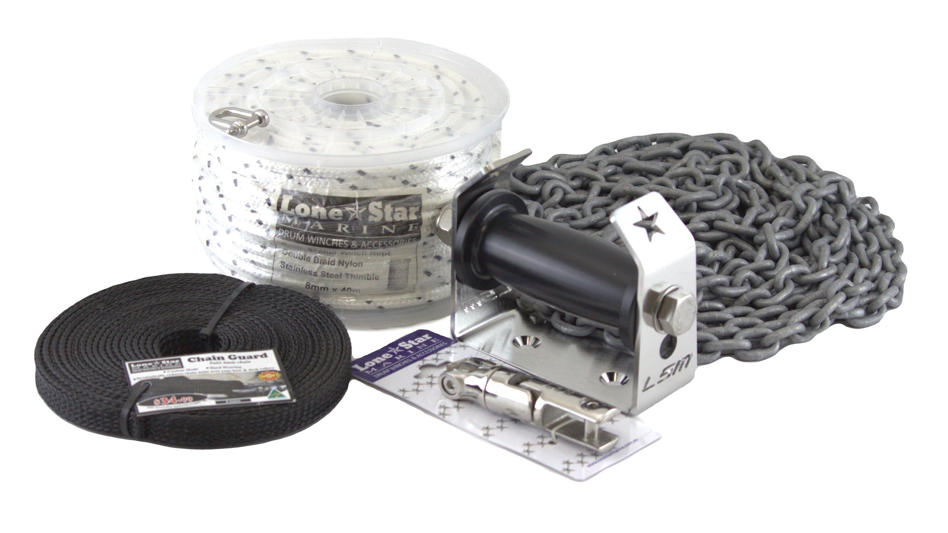 GX1 8mm Combo - Lone Star Marine GX1 Anchor Kit - for boats up to 6 meters