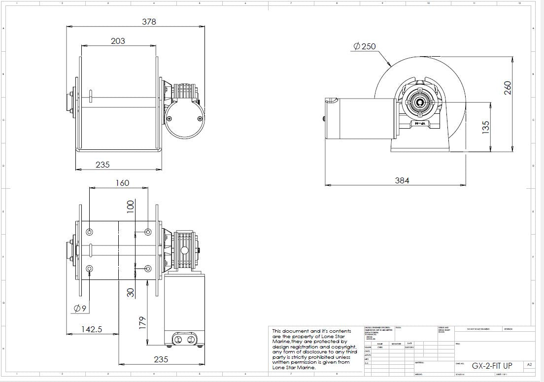 Fiberglass 5 to 6 meter cabin fishing boats Winch and Anchor Pack