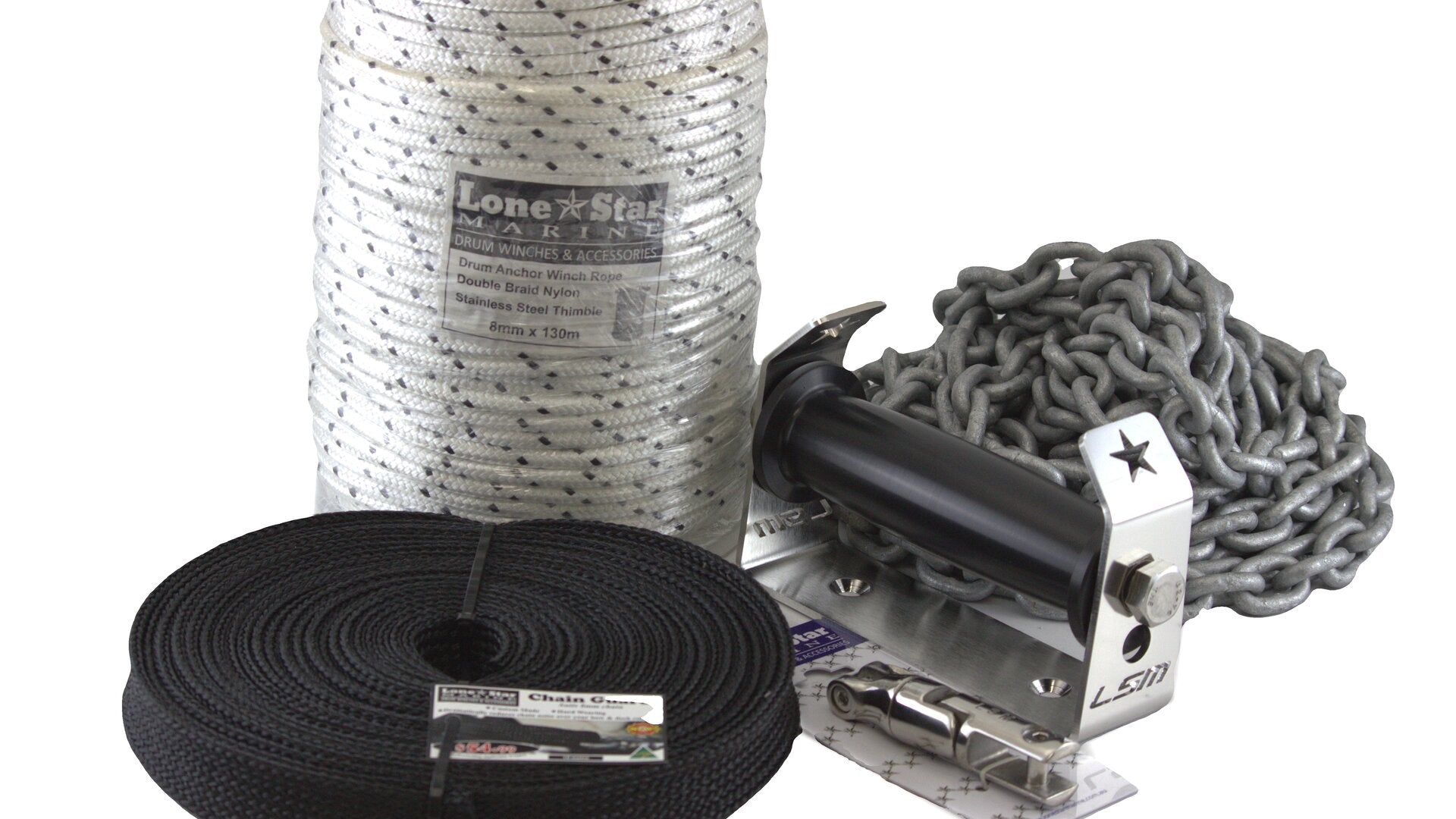 GX3 Lone Star Marine Anchor and Chain 8mm Combo - GX3 8mm combo