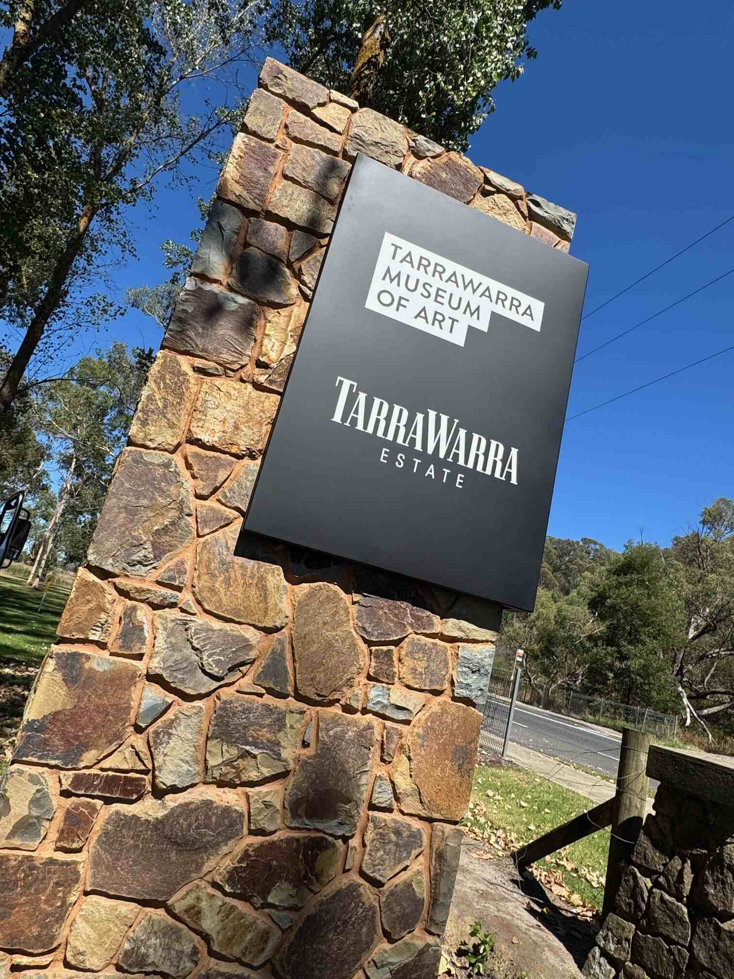 Pylon sign at winery
