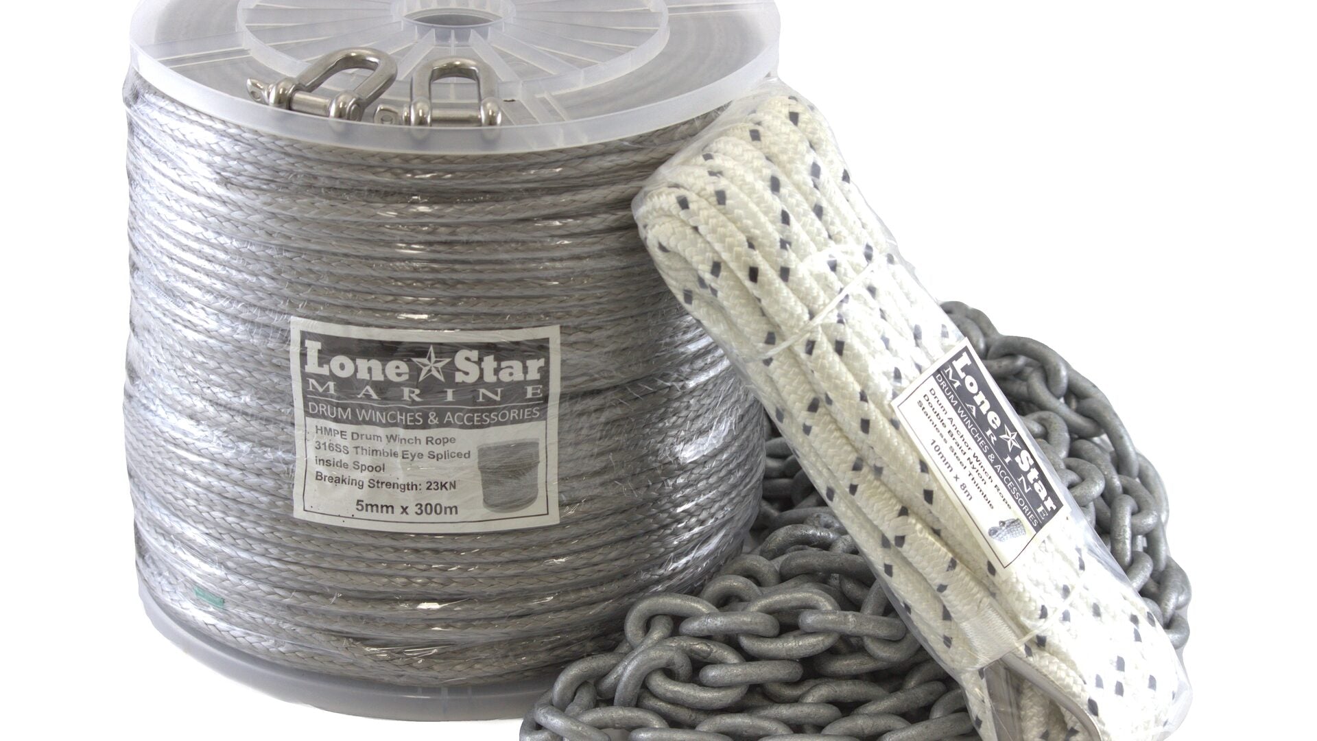 High Spec, High Capacity Rope and Chain Kit for GX3 Boat Anchors - HSC5x300 -GX3