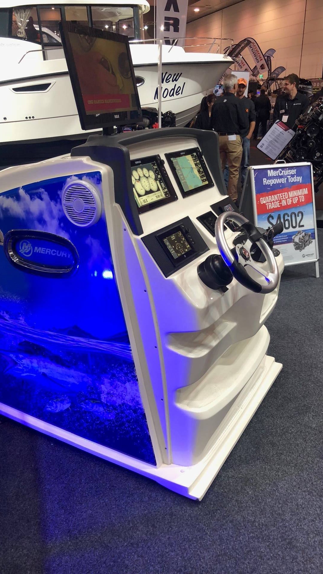 Engine display for exhibition