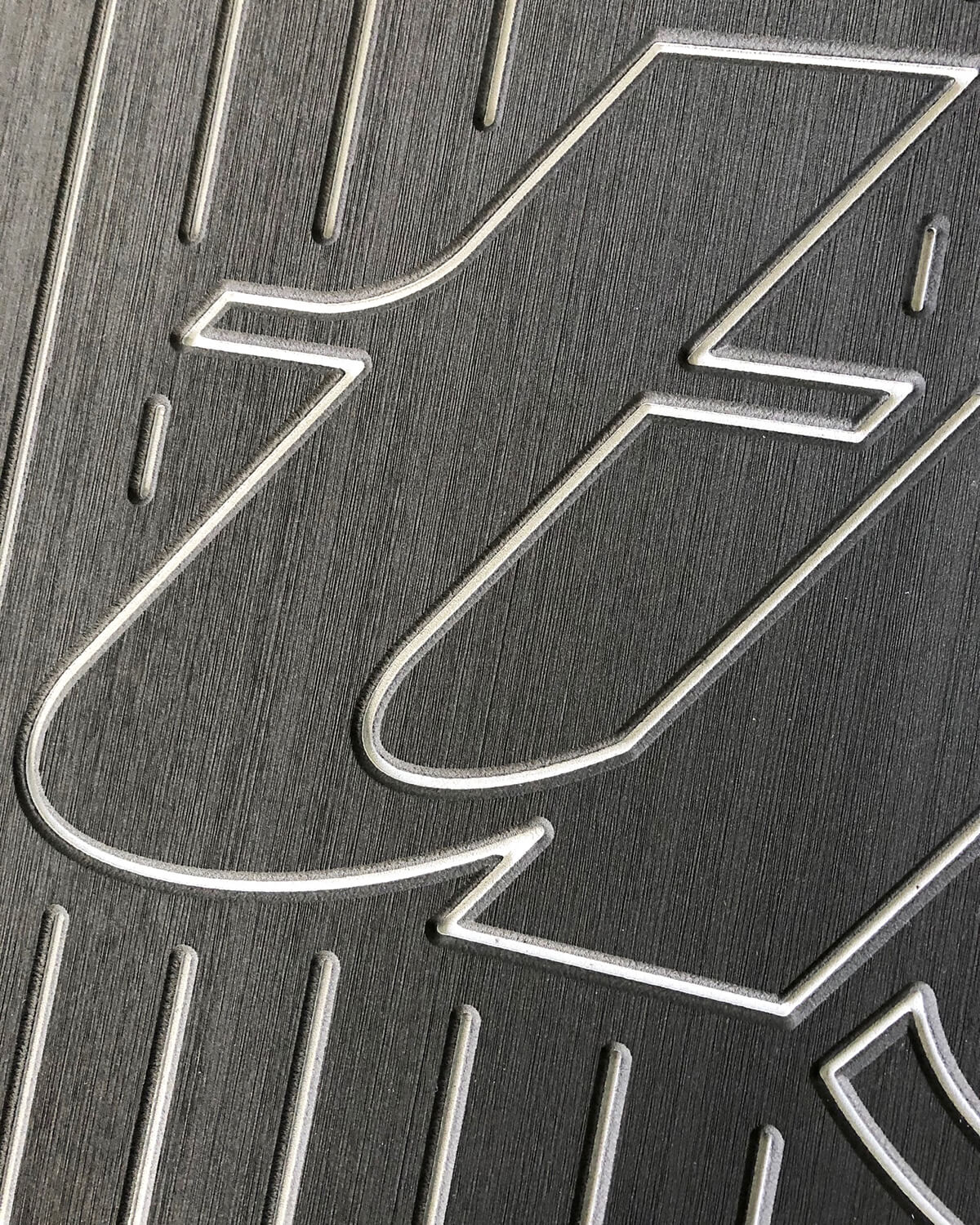 custom U-DEK boat floor EVA foam logo