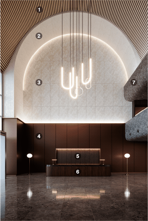 3M Architectural wall wrap Di-Noc reception centre