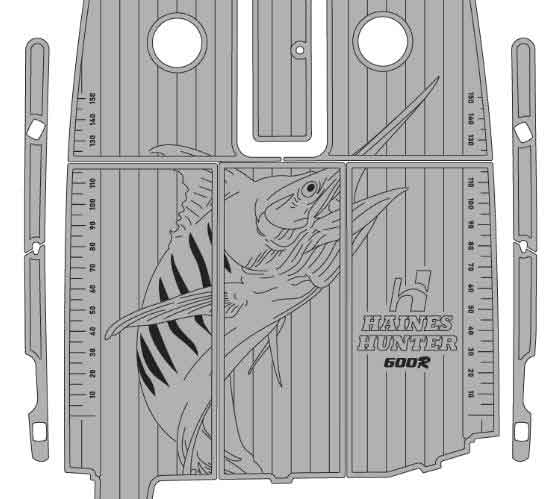 marlin design in boat floor U-DEK