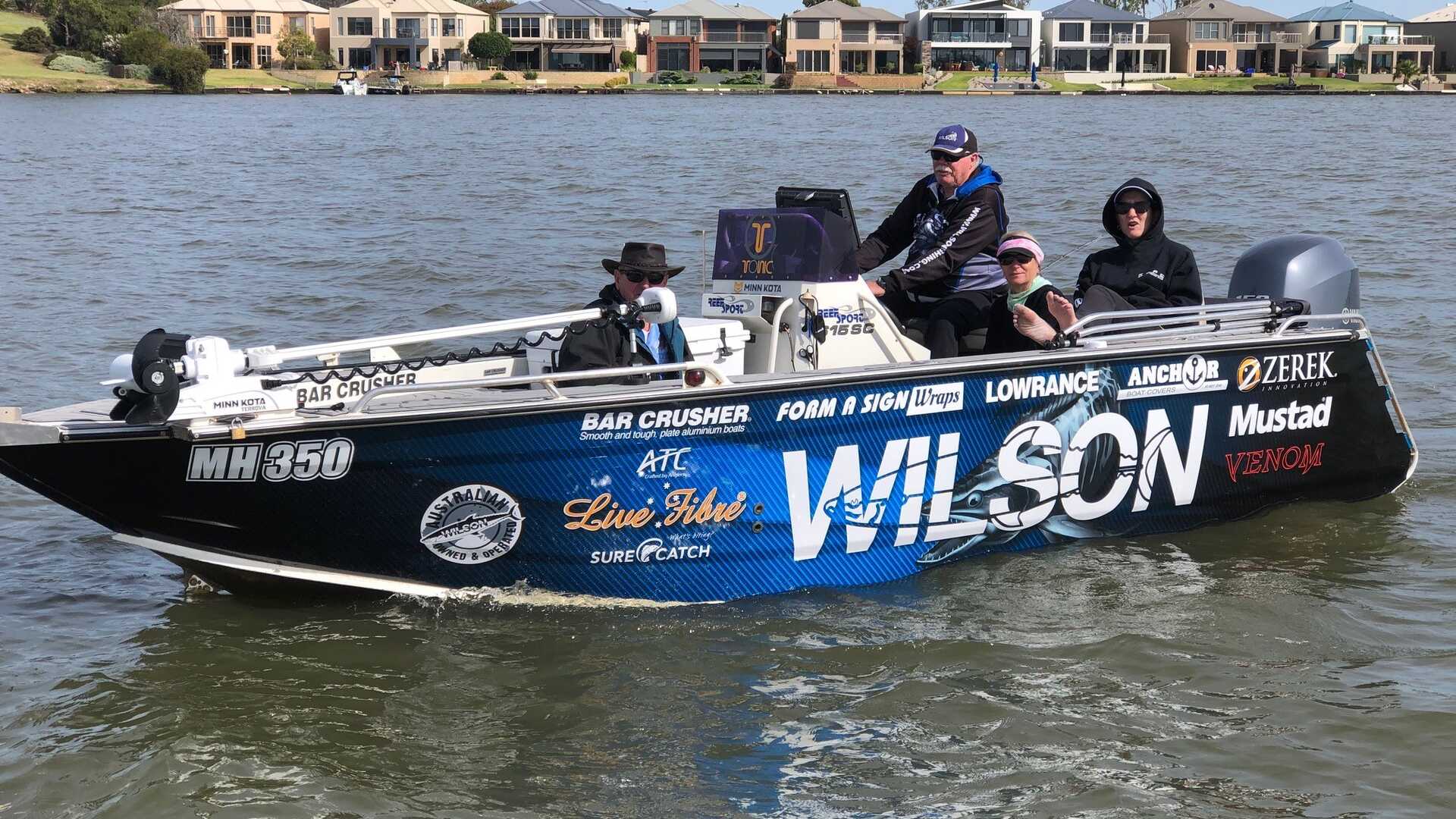 Wilson Fishing boat wrap by Form A Sign