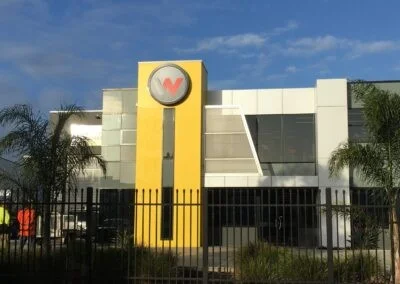3D building sign with Wacker Neuson logo