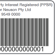barcode sticker with company information