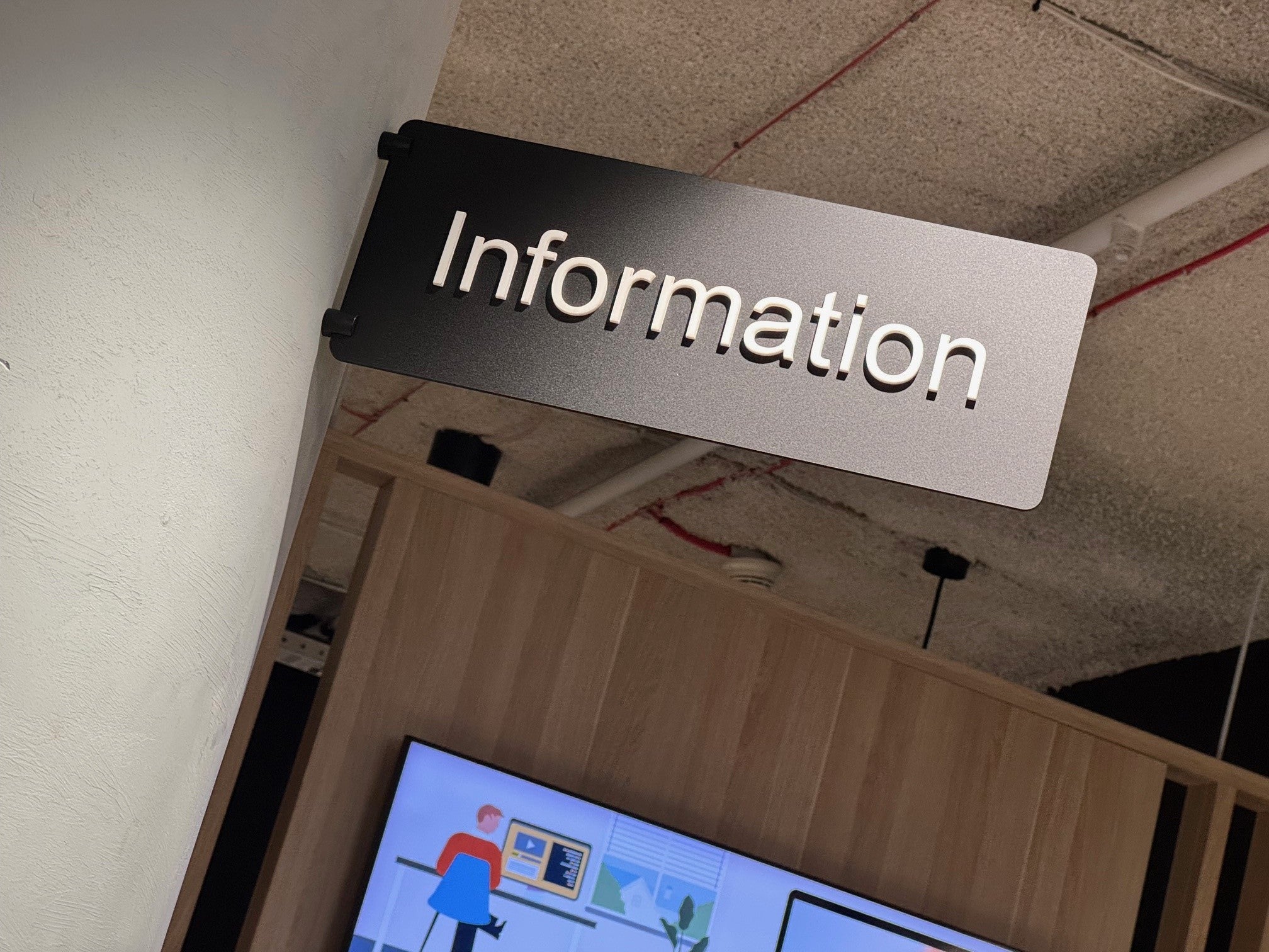 3D Lasered sign library information sign