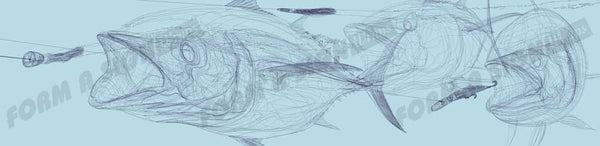 Bluefin Line Art Pale Blue