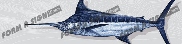 Engraved Blue Marlin