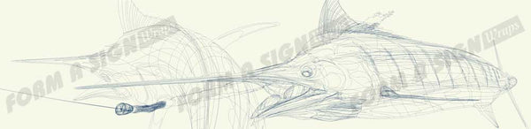 Marlin Line Art Sand