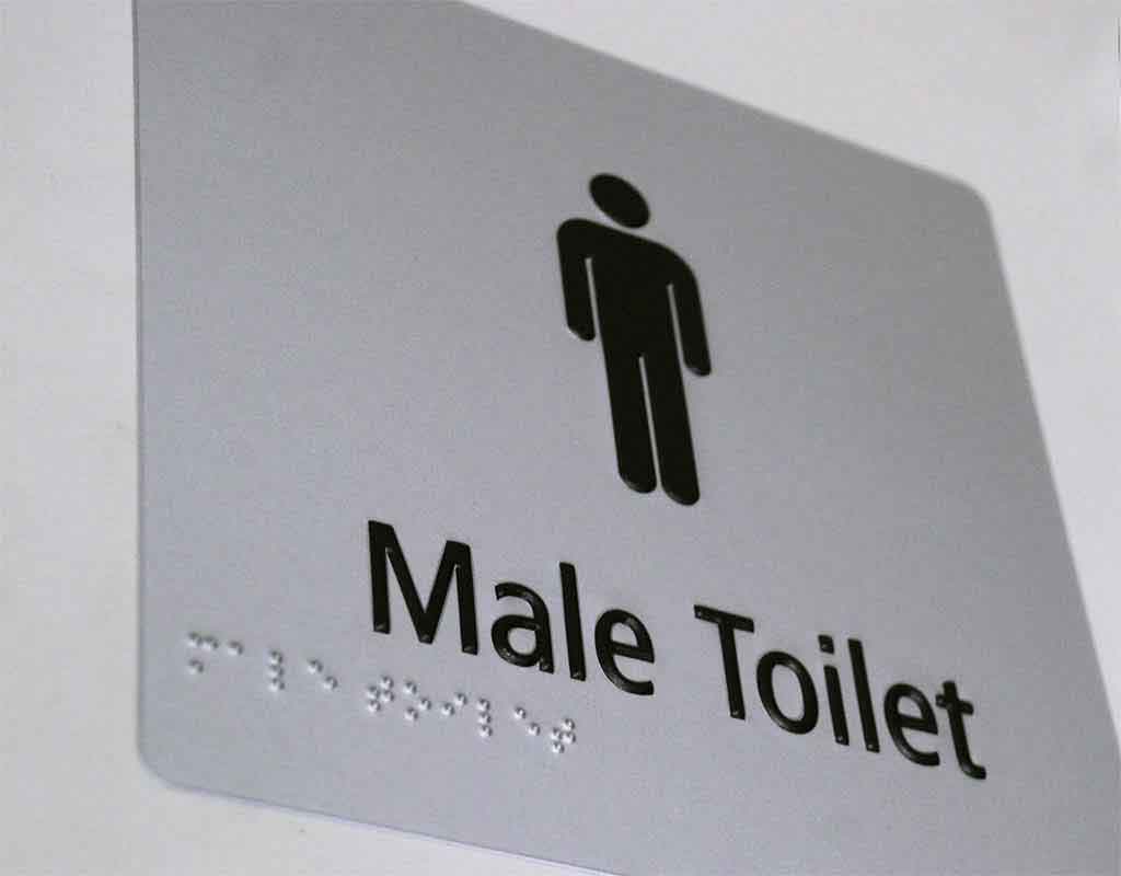 Braille Toilet sign