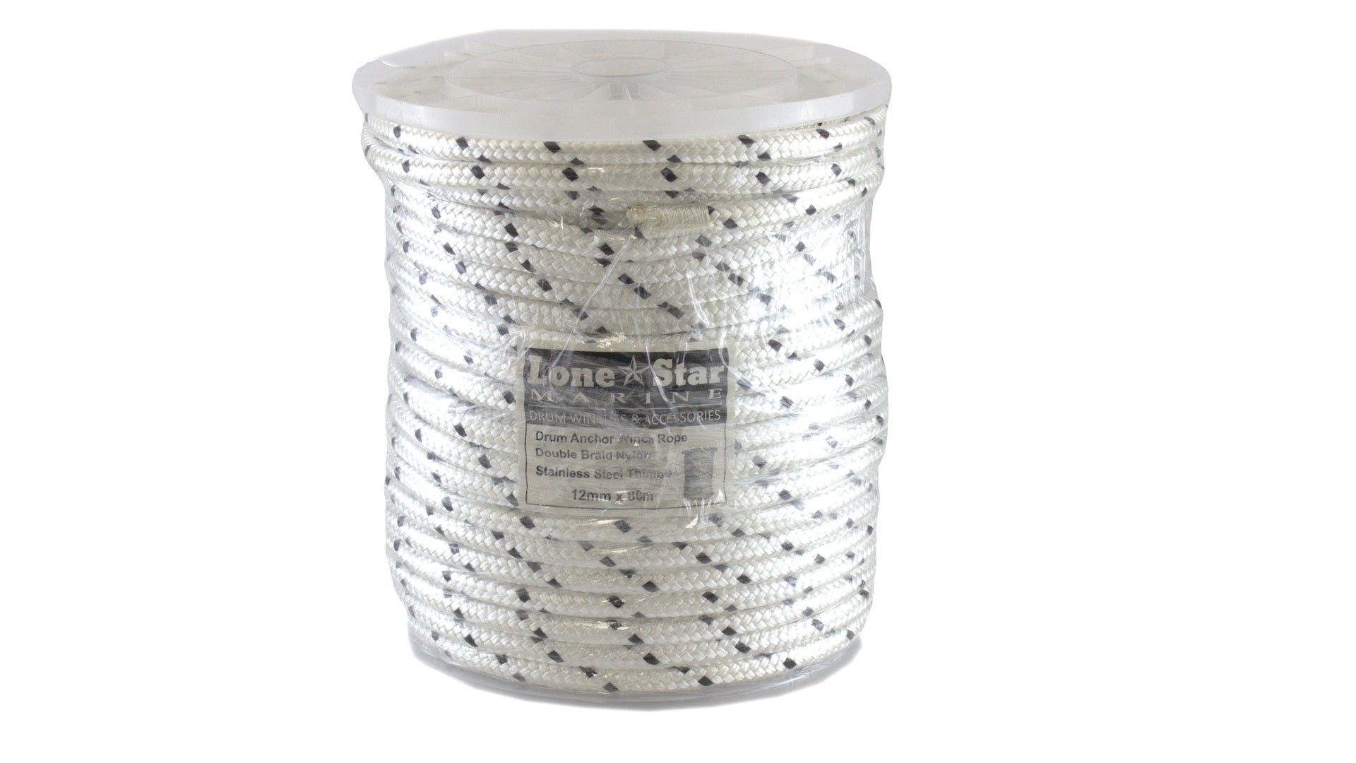 Anchor Rope for Lone Star Anchor Winch GX4 - Double Braid Nylon - DB12x90