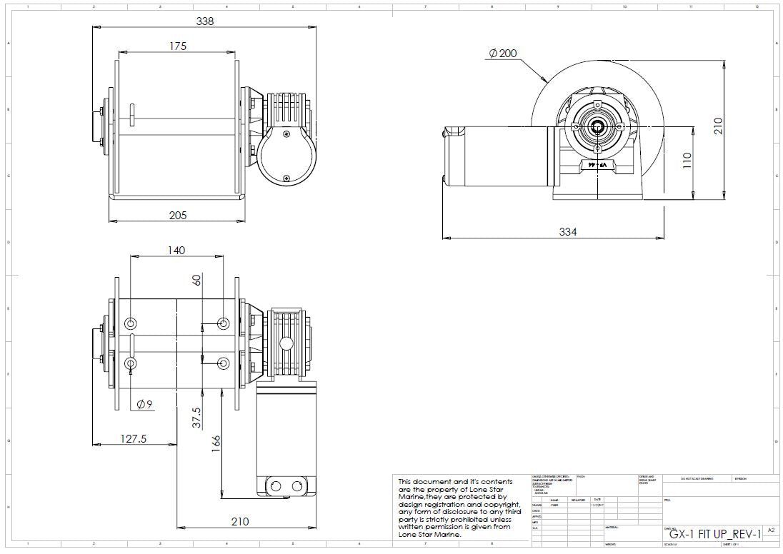 GX1 6mm Combo - Lone Star Marine Boat Anchor Winch for boats up to 6 meters
