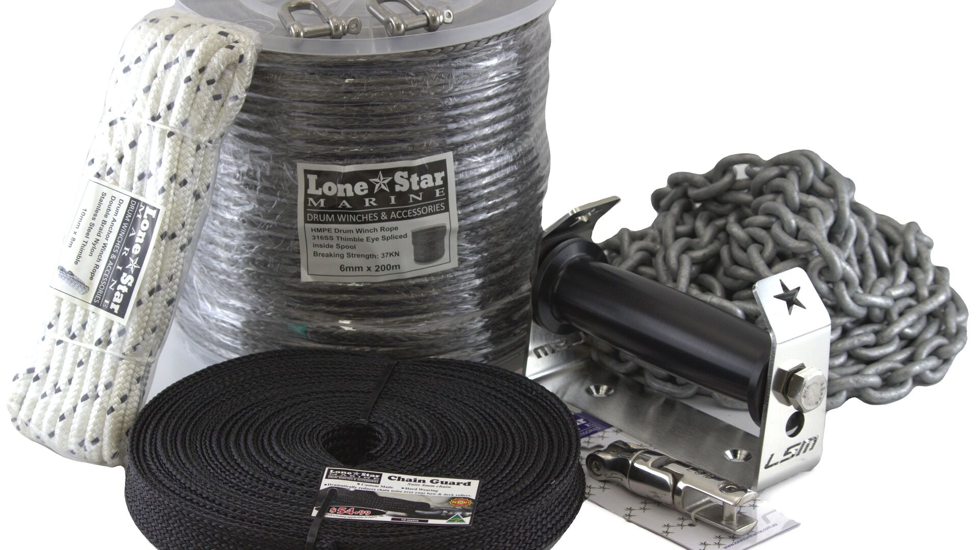 GX3 Lone Star Marine Anchor and Chain kit - High Spec-  HS6mm Combo