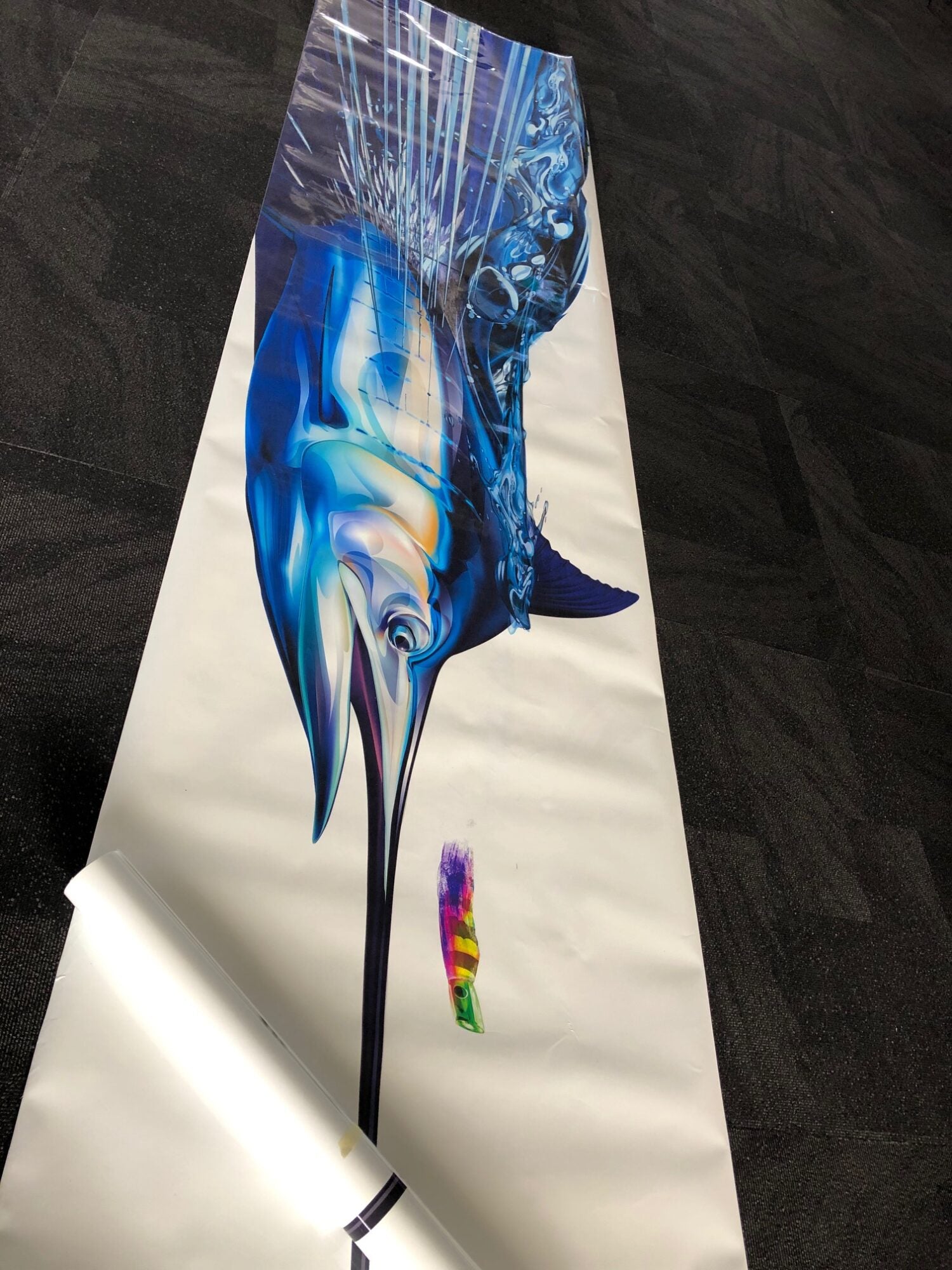 Boat Wrap Kit - Marlin Image to suit 5-7m boat 3M Materials, UV Stable Overlaminates