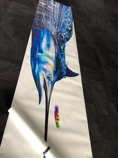 Boat Wrap Kit - Marlin Image to suit 5-7m boat 3M Materials, UV Stable Overlaminates