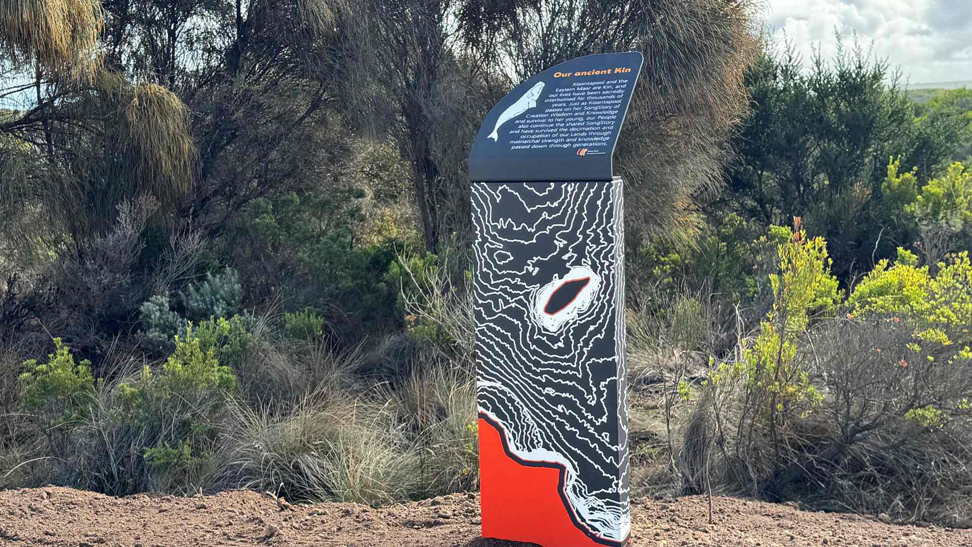 informational government park sign