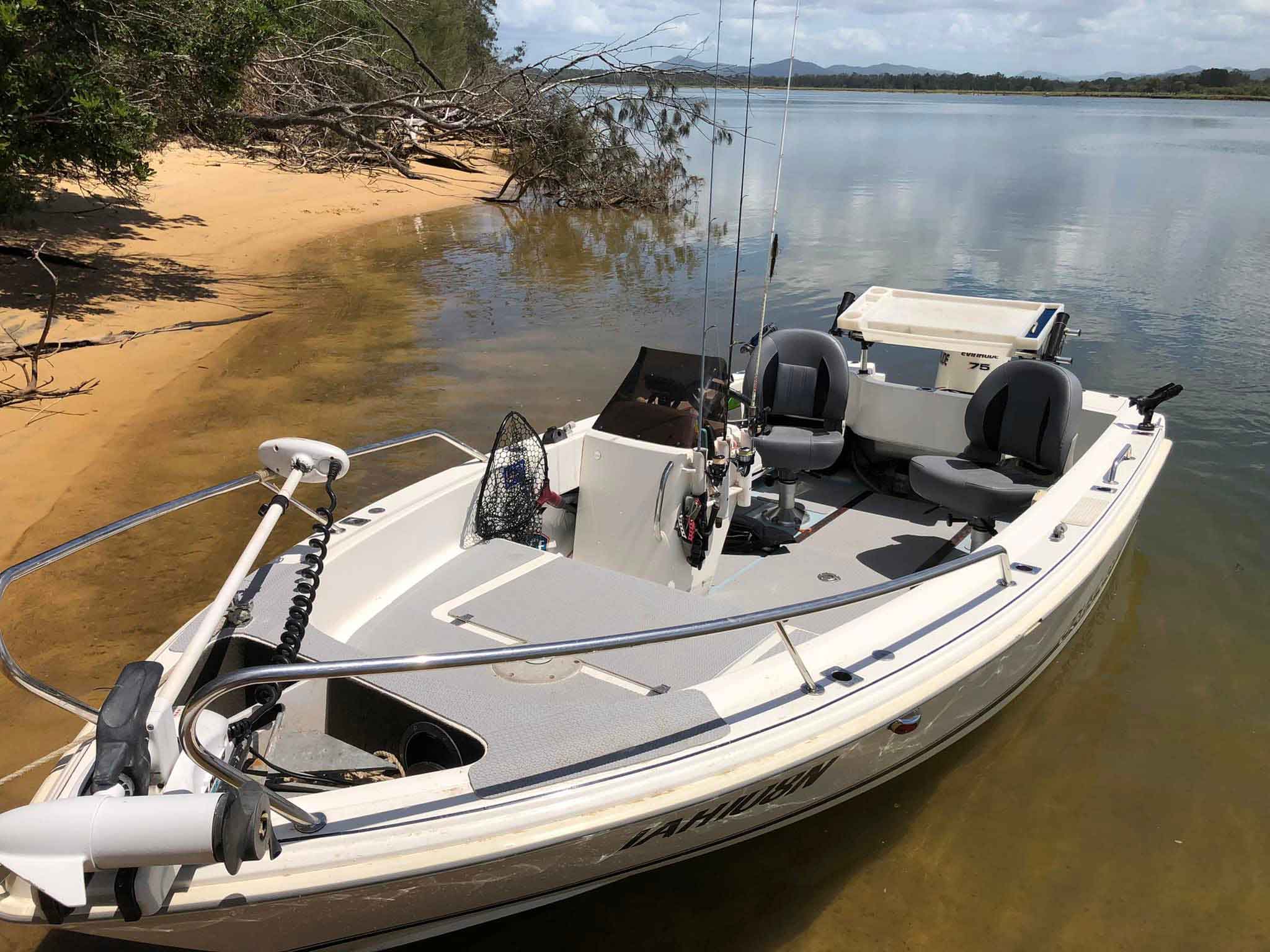 DIY Boat Flooring Z tread boat flooring on boat in Murray River