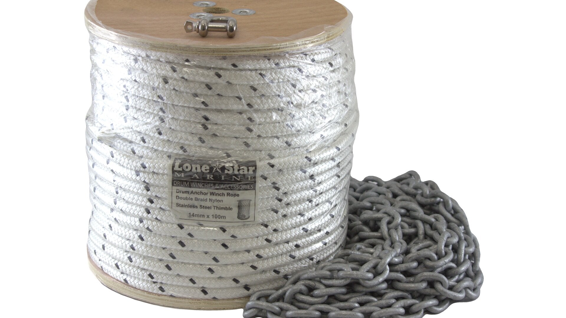 Rope and Chain Kit for Lone Star Marine Boat Anchor GX5 model - RC14x90-GX5