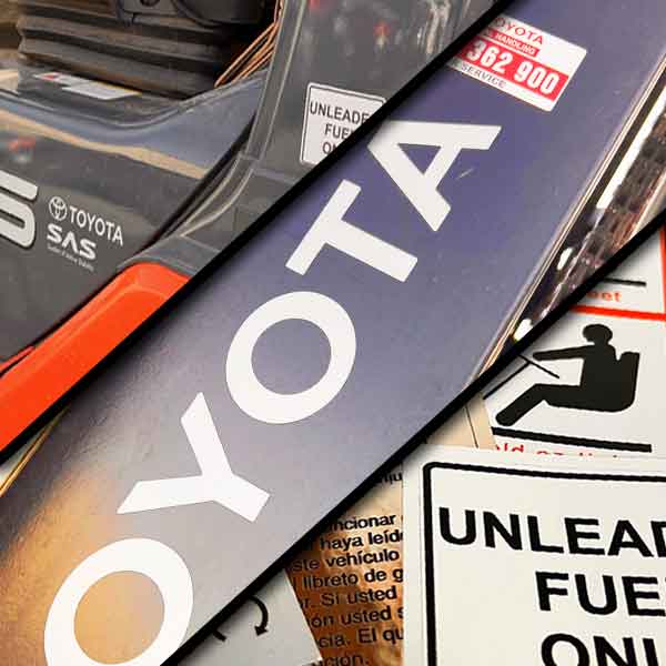 Forklift-stickers