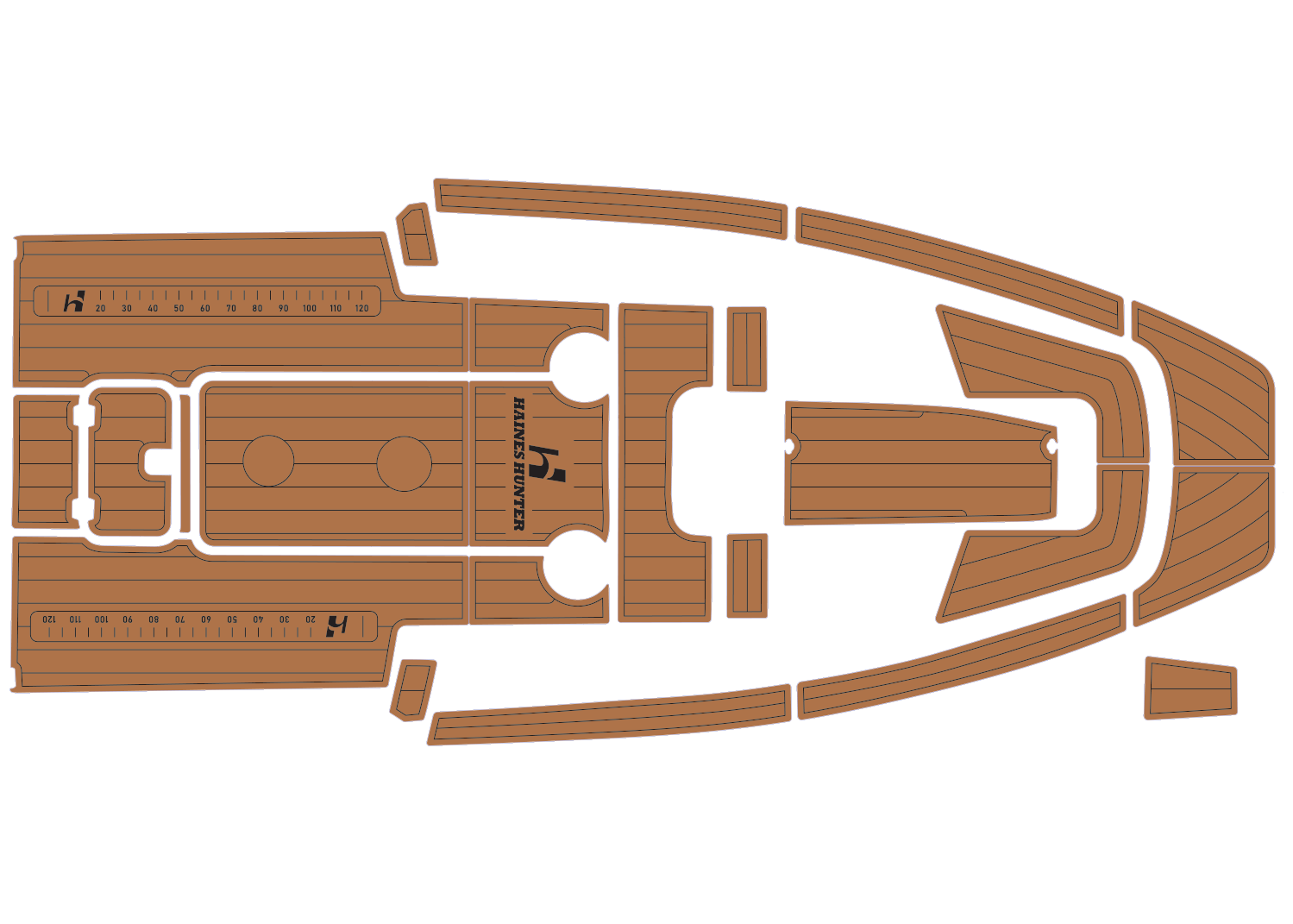 Haines Hunter U-DEK boat floor teak boards