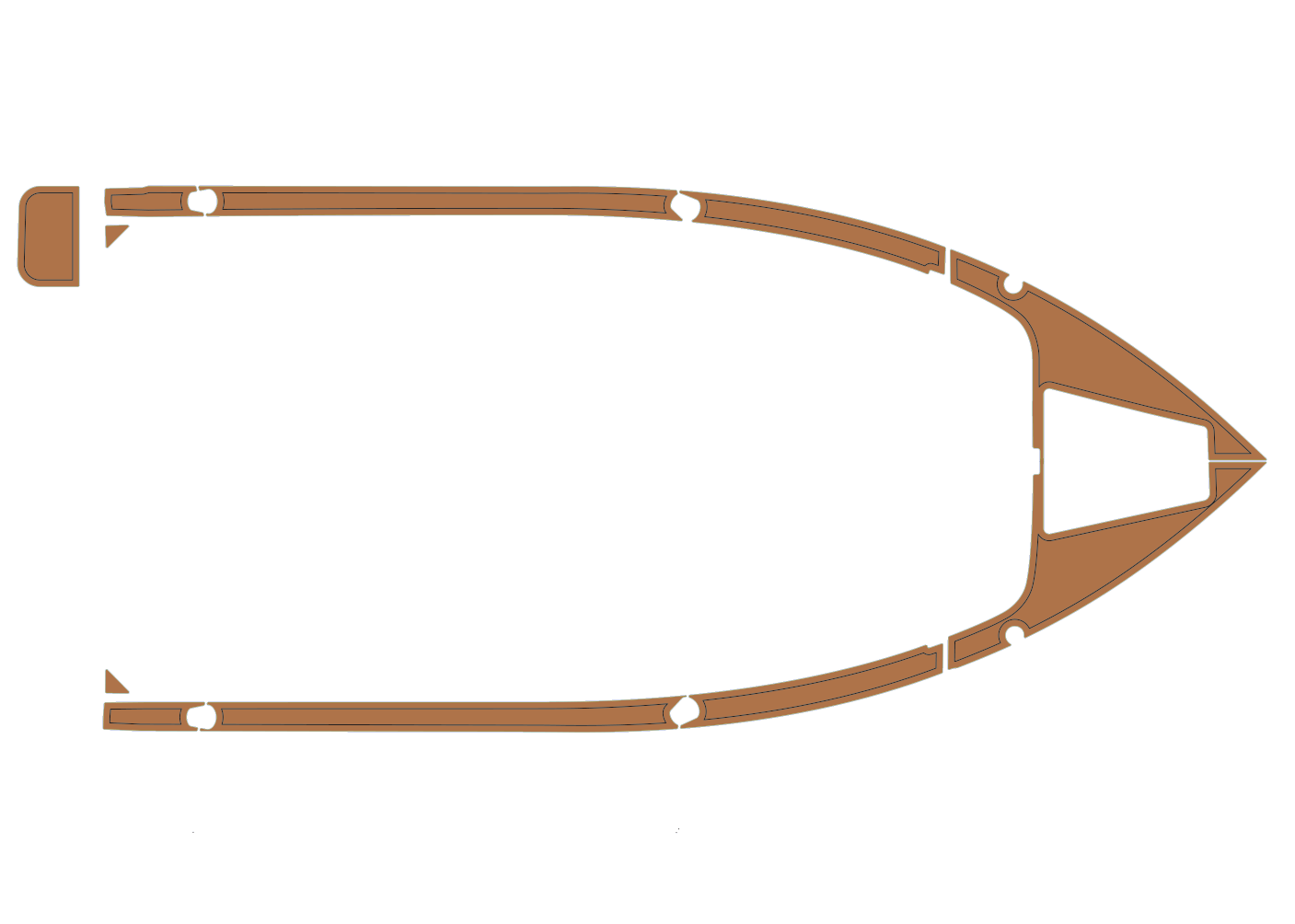 420 Renegade U-DEK boat floor gunnel