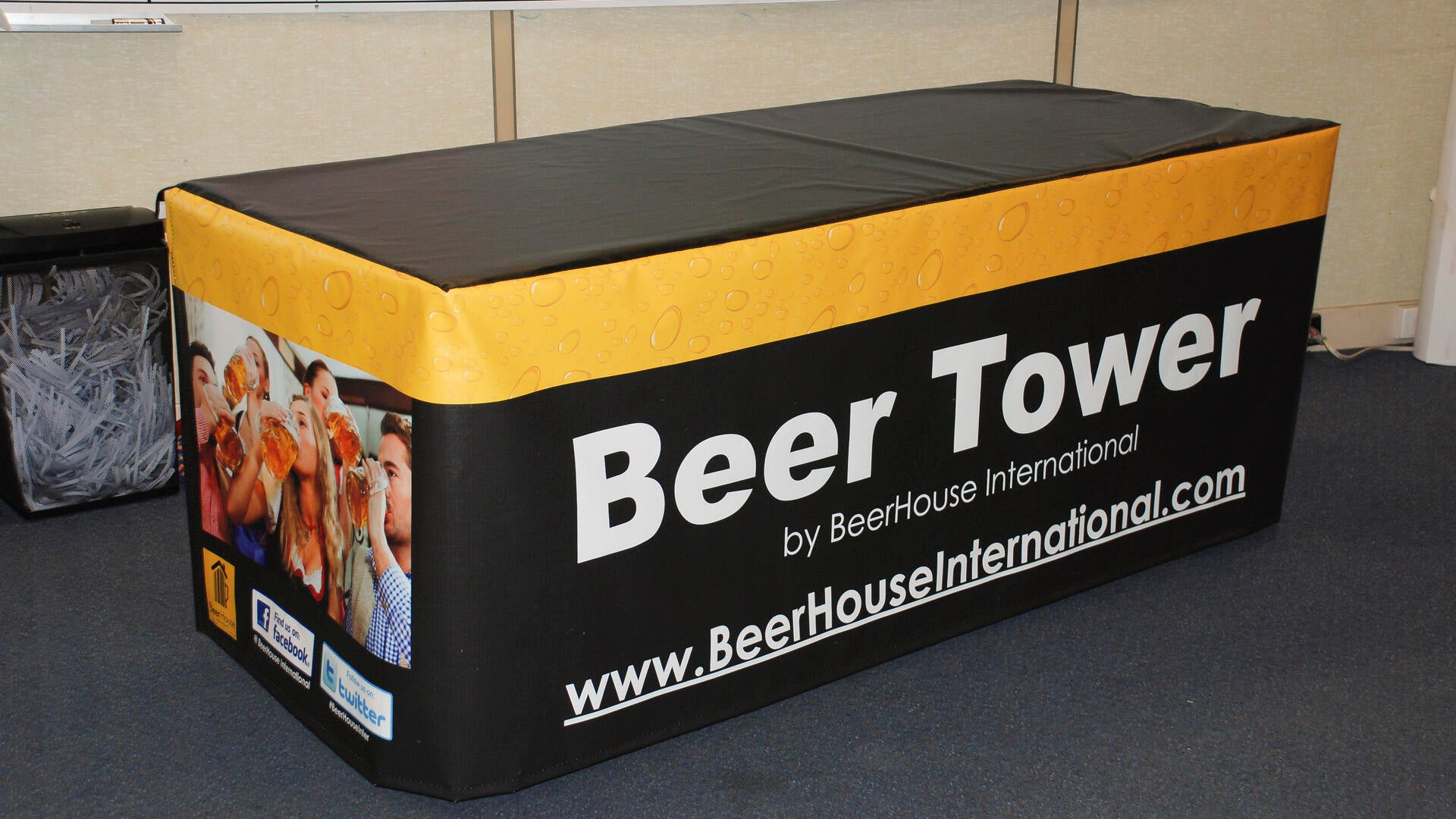 Custom tablecloth for exhibition display