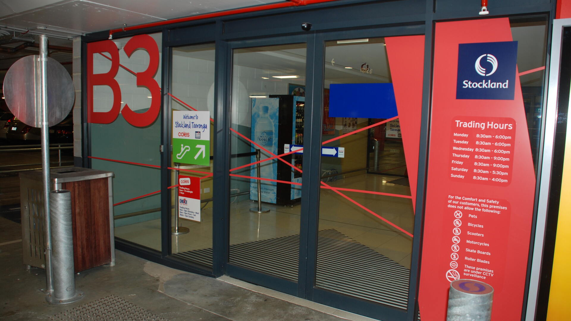 Shopping Centre carpark sign