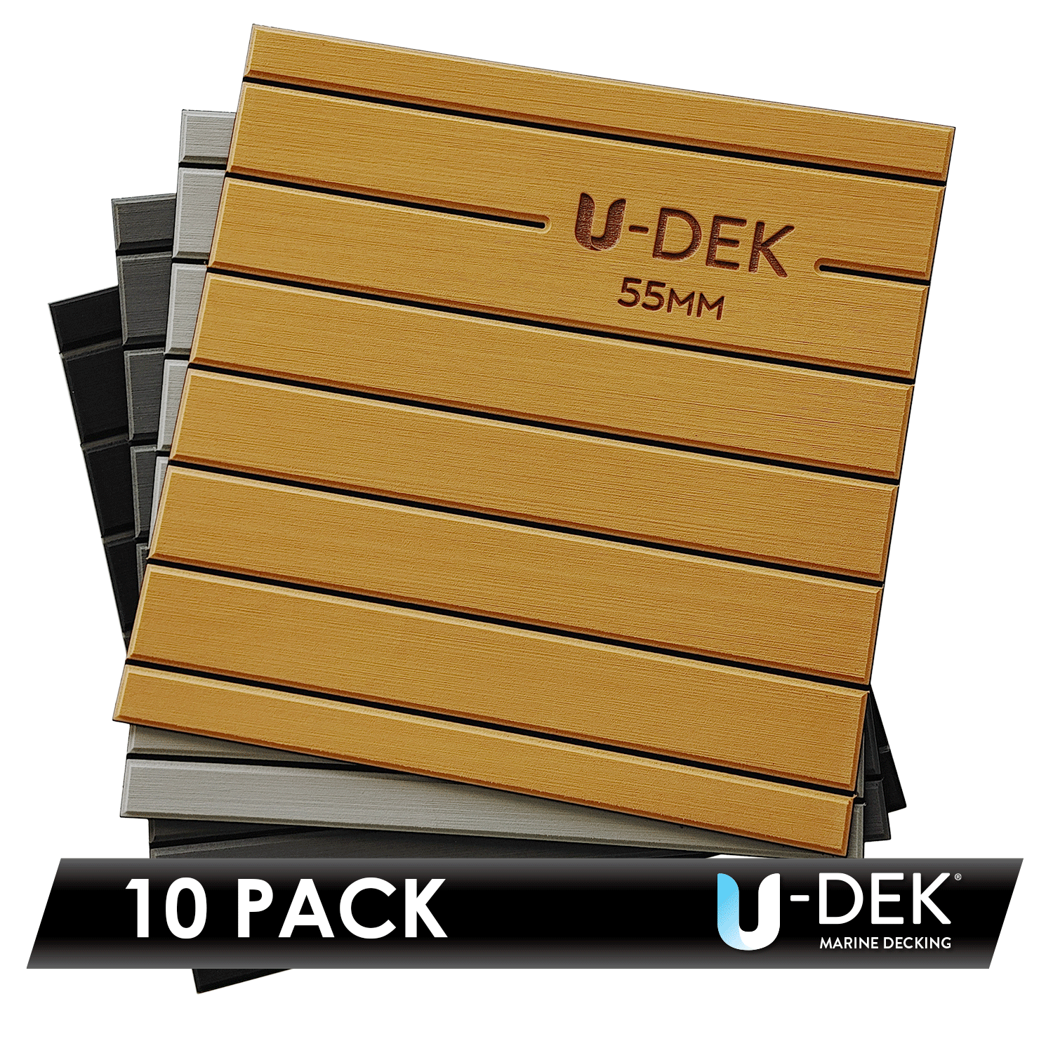 U-DEK™ Dual Layer 6mm Routered 55mm boards 10 Sheet Pack