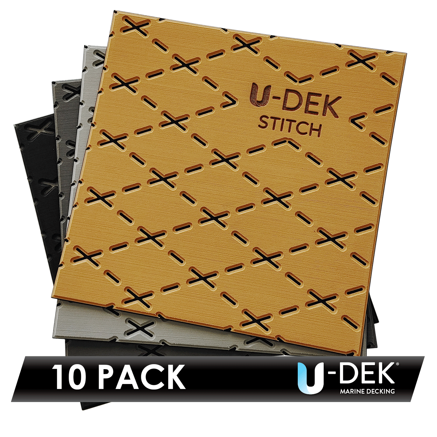 U-DEK™ Dual Layer 6mm Routered Stitch Pattern 10 Sheet Pack