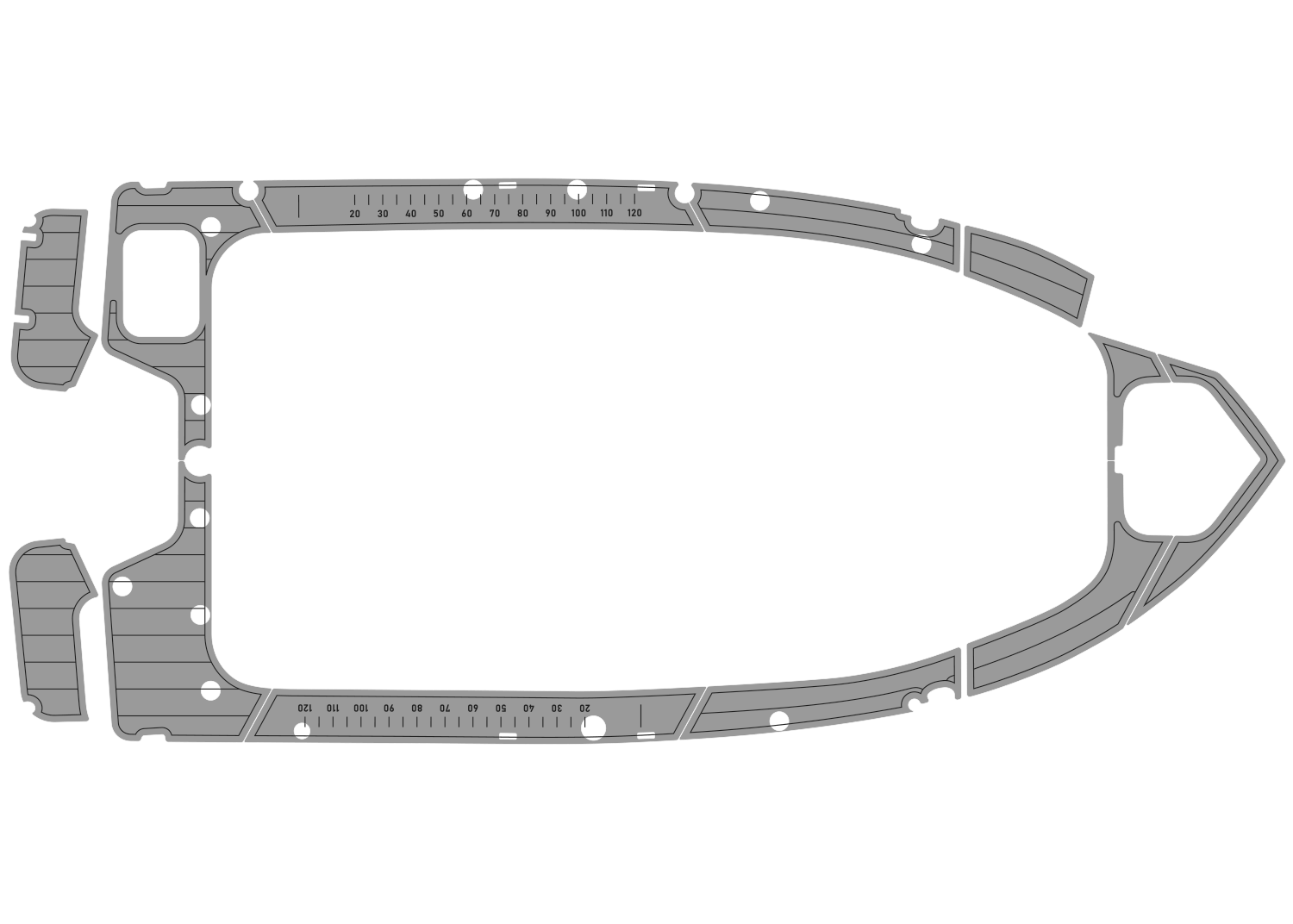 Quintrex U-DEK gunnels boat floor