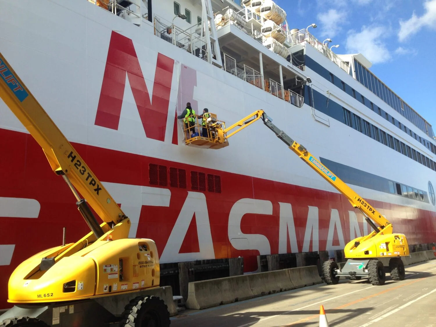 Custom commercial boat wrap Melbourne Victoria Spirit of Tasmania sticker install by Form A Sign