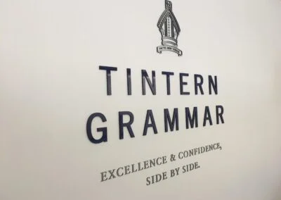 School reception sign 3D acrylic Tintern Grammar