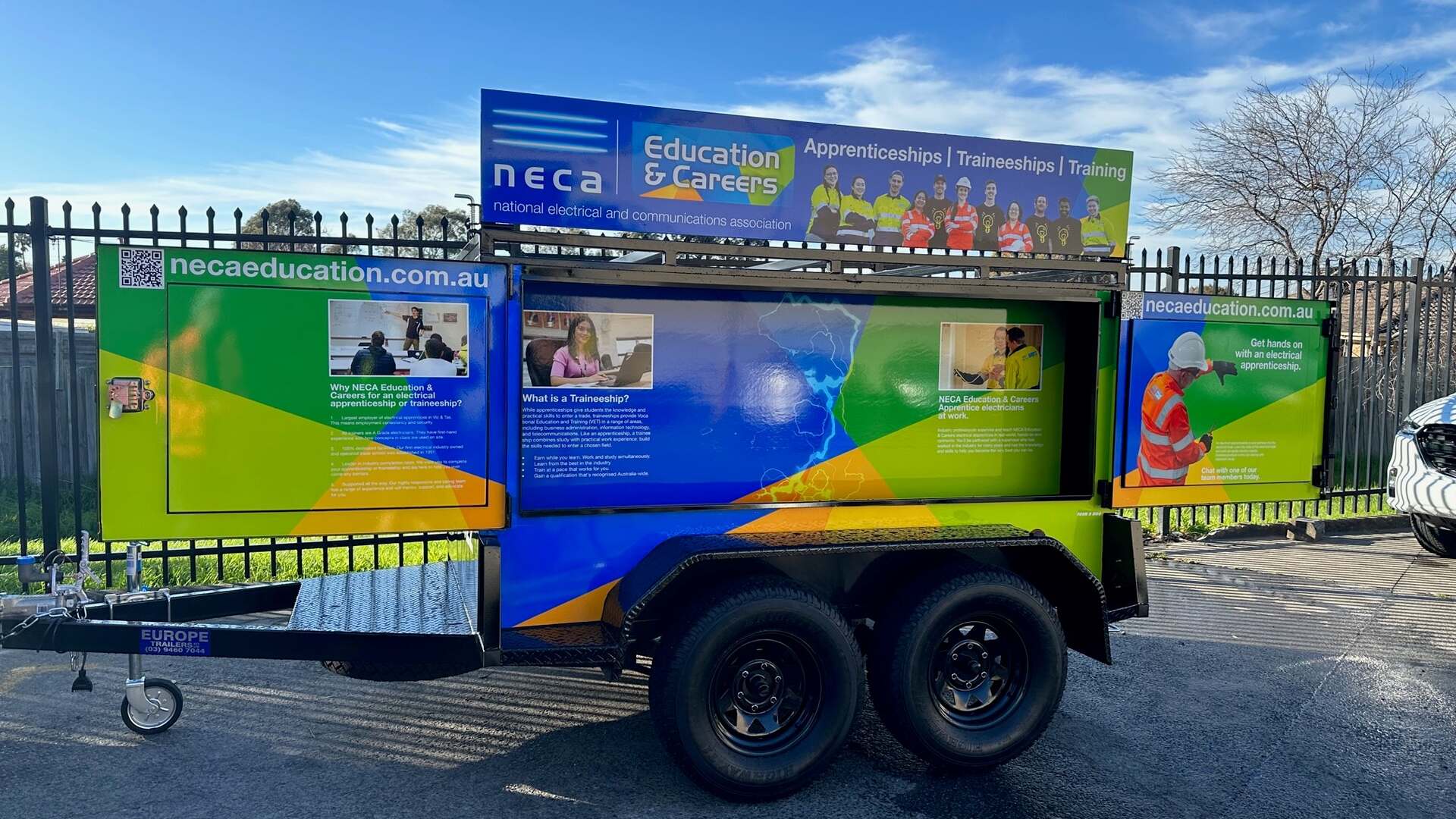 Educational trailer signage