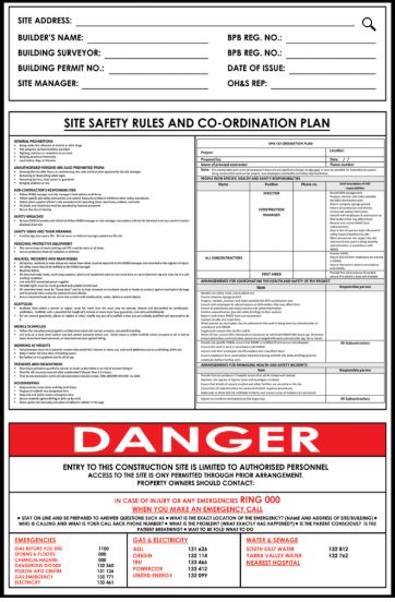 building site safety sign